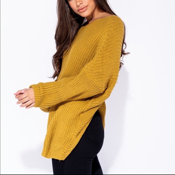 *New* Twisted Mustard Sweater - Picture 3 of 6